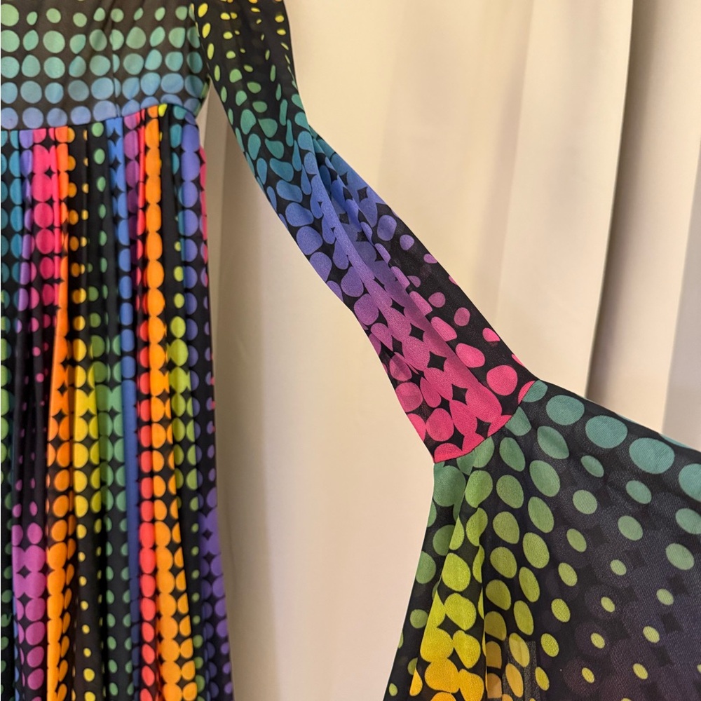 Multicolor Long Sleeve Maxi Dress - Picture 8 of 15